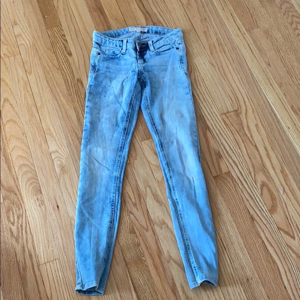 Super cute white/blue skinny jeans